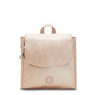 Kipling Dannie Metallic Small Rugzak Goud Beige | BE 1546SG